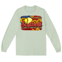 Matcha Western American Flag Softball Long Sleeve Tee - LillyAllenDesigns