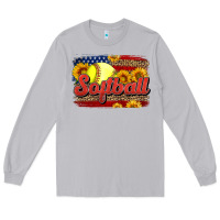 Moon Dust Western American Flag Softball Long Sleeve Tee - LillyAllenDesigns