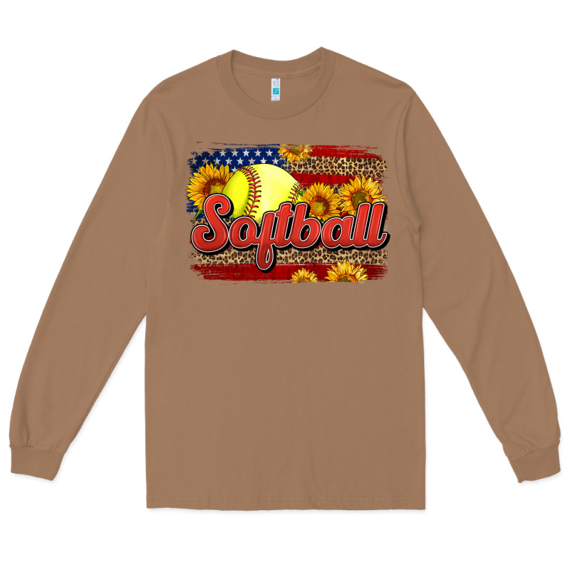 Western American Flag Softball Long Sleeve Tee by LillyAllenDesigns | Teevron