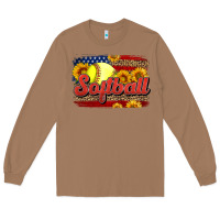 Toasted Coconut Western American Flag Softball Long Sleeve Tee - LillyAllenDesigns