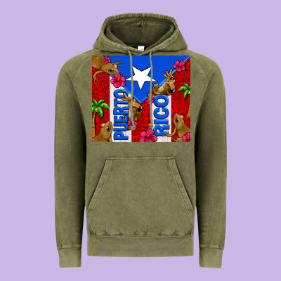 Puerto Rico Coqui Leopard Vintage Hoodie Designed By Adodesignshop
