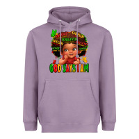 Lavender god says i am juneteenth kid Heavyweight Hoodie - LillyAllenDesigns