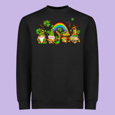 St Patricks Gnomes With Rainbow Heavyweight Sweatshirt Designed By Adodesignshop