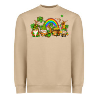 Mushroom st patricks gnomes with rainbow Heavyweight Sweatshirt - AdoDesignShop