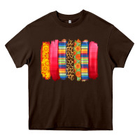 Chocolate Brown mexican leopard brushstroke Heavy Core Tee - Zillion Design Studio