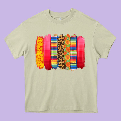 Mexican Leopard Brushstroke Heavy Core Tee Designed By Zillion Design Studio