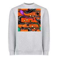 Heather Grey halloween witch hats leopard seamless pattern Heavyweight Sweatshirt - BundleAndBundleShop