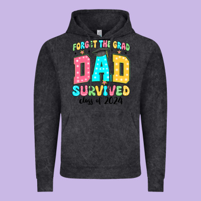 Forget The Grad Mom Survived Class Of 2024 Vintage Hoodie Designed By Jahusdesignshop