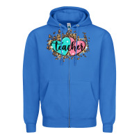 True Royal heart teacher Zipper Hoodie - MaliasSmallBusiness