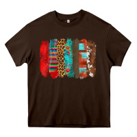 Chocolate Brown mexican brushstroke Heavy Core Tee - Zillion Design Studio