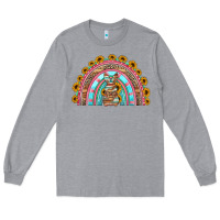 Heather Grey western easter rainbow Long Sleeve Tee - Jasminsmagicworld