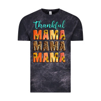 Cloud Black Thankful mama mama mama Vintage Tee - Artiststas