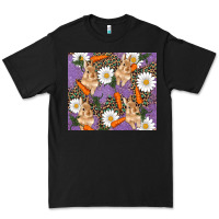 Black easter bunny carrot daisys leopard glitter Premium Tee - RanaPortraitStore
