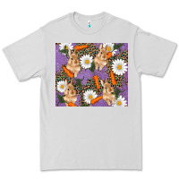 Dove Grey easter bunny carrot daisys leopard glitter Premium Tee - RanaPortraitStore