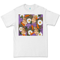 White easter bunny carrot daisys leopard glitter Premium Tee - RanaPortraitStore