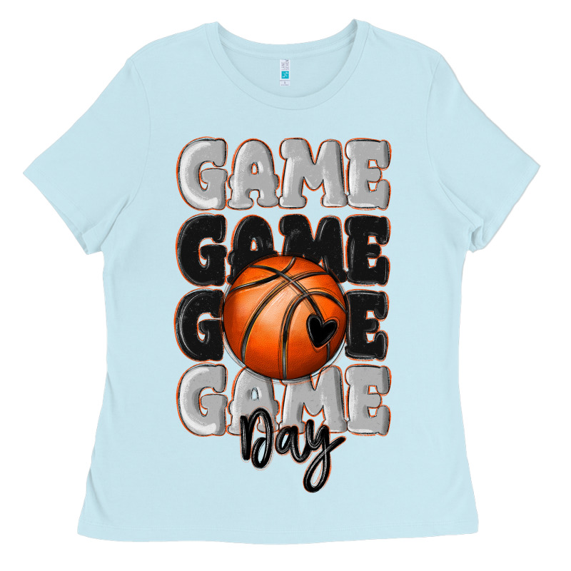 Game Day Basketball Bal Ladies Tee by MaliasSmallBusiness | Teevron