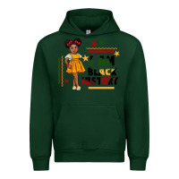 Forest Green i am black history black girl peekaboo juneteenth Urban Hoodie - CowGirlArtShop