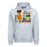 Heather Grey i am black history black girl peekaboo juneteenth Urban Hoodie - CowGirlArtShop