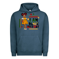 Pigment Midnight Navy i am black history black girl peekaboo juneteenth Urban Hoodie - CowGirlArtShop