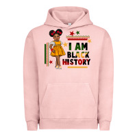 Pigment Salmon i am black history black girl peekaboo juneteenth Urban Hoodie - CowGirlArtShop