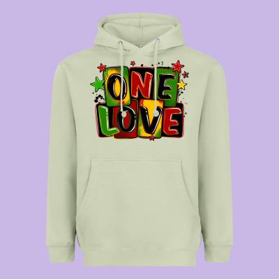 One Love Juneteenth Heavyweight Hoodie Designed By Lillyallendesigns
