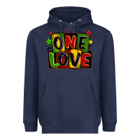 Navy one love juneteenth Heavyweight Hoodie - LillyAllenDesigns