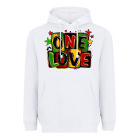 White one love juneteenth Heavyweight Hoodie - LillyAllenDesigns