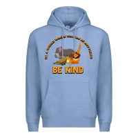 Colony Blue In a World Where You Can Be Anything Bee Kind Premium Hoodie - Bettercallsaul