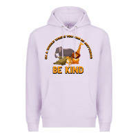 Lilac In a World Where You Can Be Anything Bee Kind Premium Hoodie - Bettercallsaul