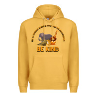 Mustard In a World Where You Can Be Anything Bee Kind Premium Hoodie - Bettercallsaul