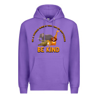 Purple In a World Where You Can Be Anything Bee Kind Premium Hoodie - Bettercallsaul