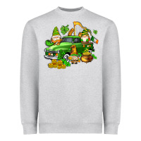 Heather Grey st patricks gnomes  with farm truck Heavyweight Sweatshirt - AdoDesignShop