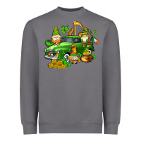 Storm st patricks gnomes  with farm truck Heavyweight Sweatshirt - AdoDesignShop