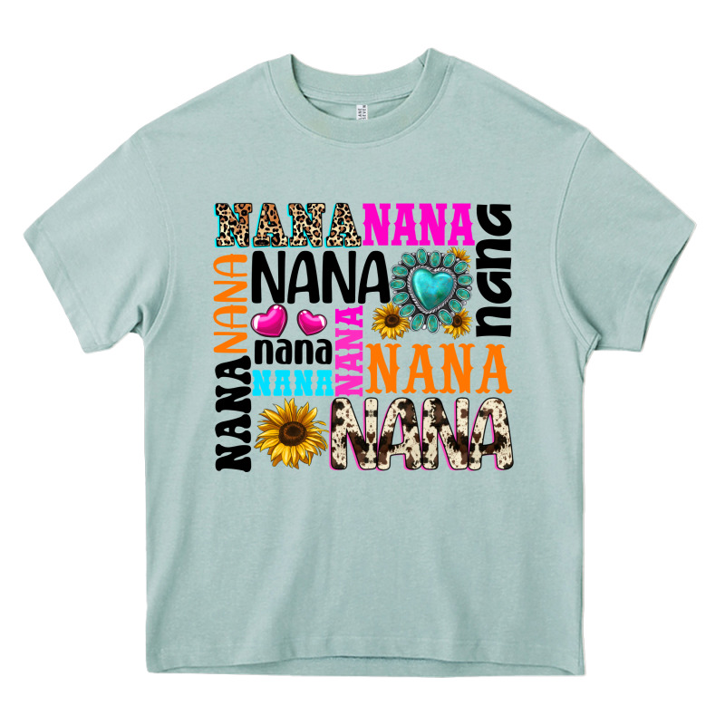 Nana Gemstone Sunflower Heavy Core Tee by texasbilliewilder | Teevron
