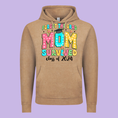 Forget The Grad Mom Survived Class Of 2024 Vintage Hoodie Designed By Jahusdesignshop