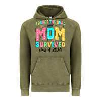 Vintage Olive forget the grad mom survived class of 2024 Vintage Hoodie - JahusDesignShop