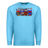 Ocean Blue labor day drink Premium Sweatshirt - RacoonDesign