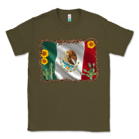 Army Green mexico flag sunflower cactus Classic Tee - AdoDesignShop
