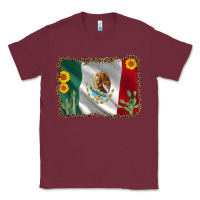 Burgundy mexico flag sunflower cactus Classic Tee - AdoDesignShop