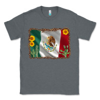 Charcoal Heather mexico flag sunflower cactus Classic Tee - AdoDesignShop