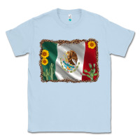 Dusty Blue mexico flag sunflower cactus Classic Tee - AdoDesignShop