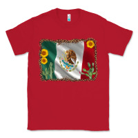 Red mexico flag sunflower cactus Classic Tee - AdoDesignShop