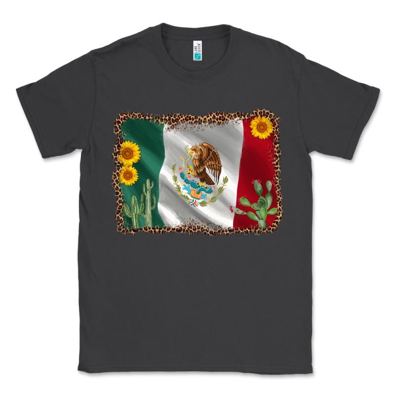 Mexico Flag Sunflower Cactus Classic Tee by AdoDesignShop | Teevron