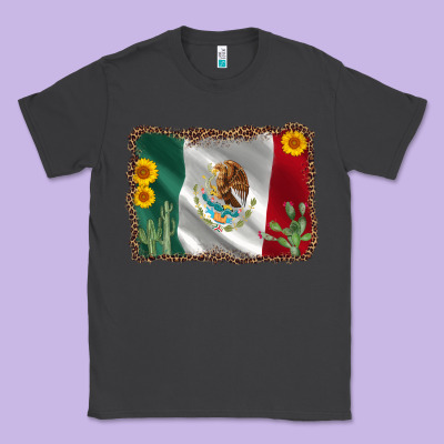 Mexico Flag Sunflower Cactus Classic Tee Designed By Adodesignshop