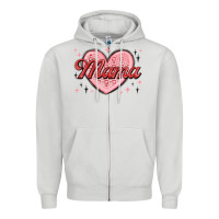 Dove Grey mama valentines Zipper Hoodie - MaliasSmallBusiness
