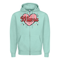Seafoam mama valentines Zipper Hoodie - MaliasSmallBusiness