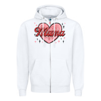 White mama valentines Zipper Hoodie - MaliasSmallBusiness