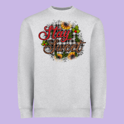 Stay Sweet Wood Slice Ornament Heavyweight Sweatshirt Designed By Jahusdesignshop