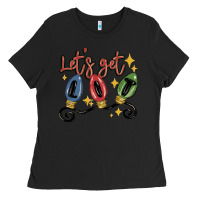 Black let's get lit Ladies Tee - MaliasSmallBusiness