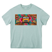 Arona school bus leopard gemstone license plate Heavy Core Tee - Artiststas